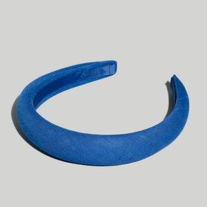 Madewell Puffy Linen Headband BluestoneM NWT